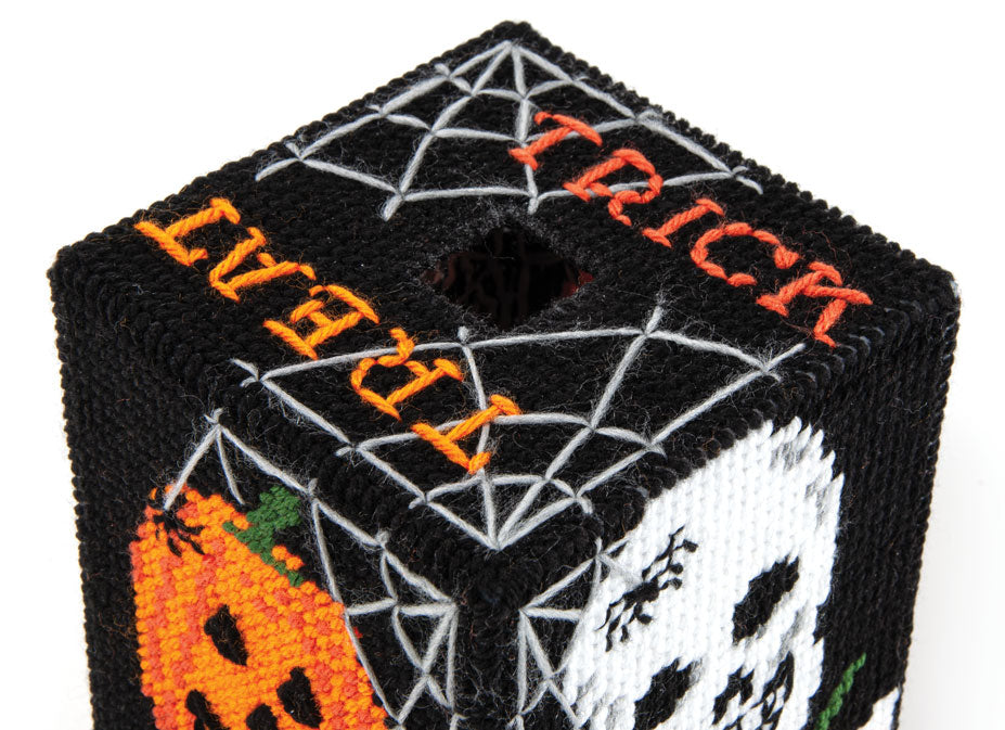 Trick or Treat Tissue Box Cover Plastic Canvas Kit