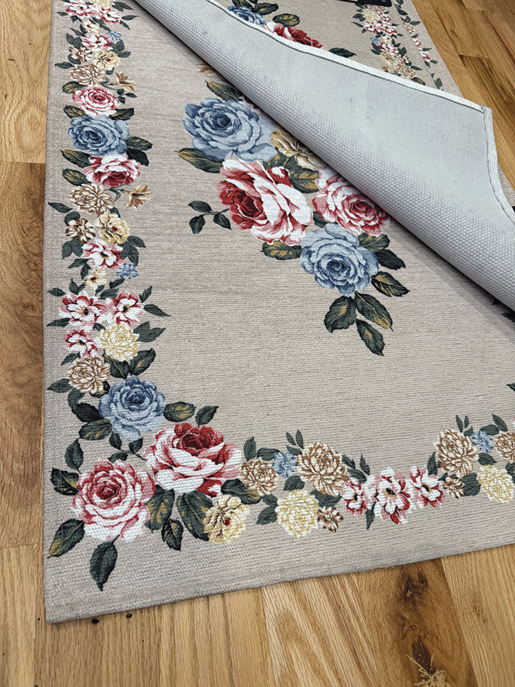 Dalby Printed Flannel Washable Rug Set