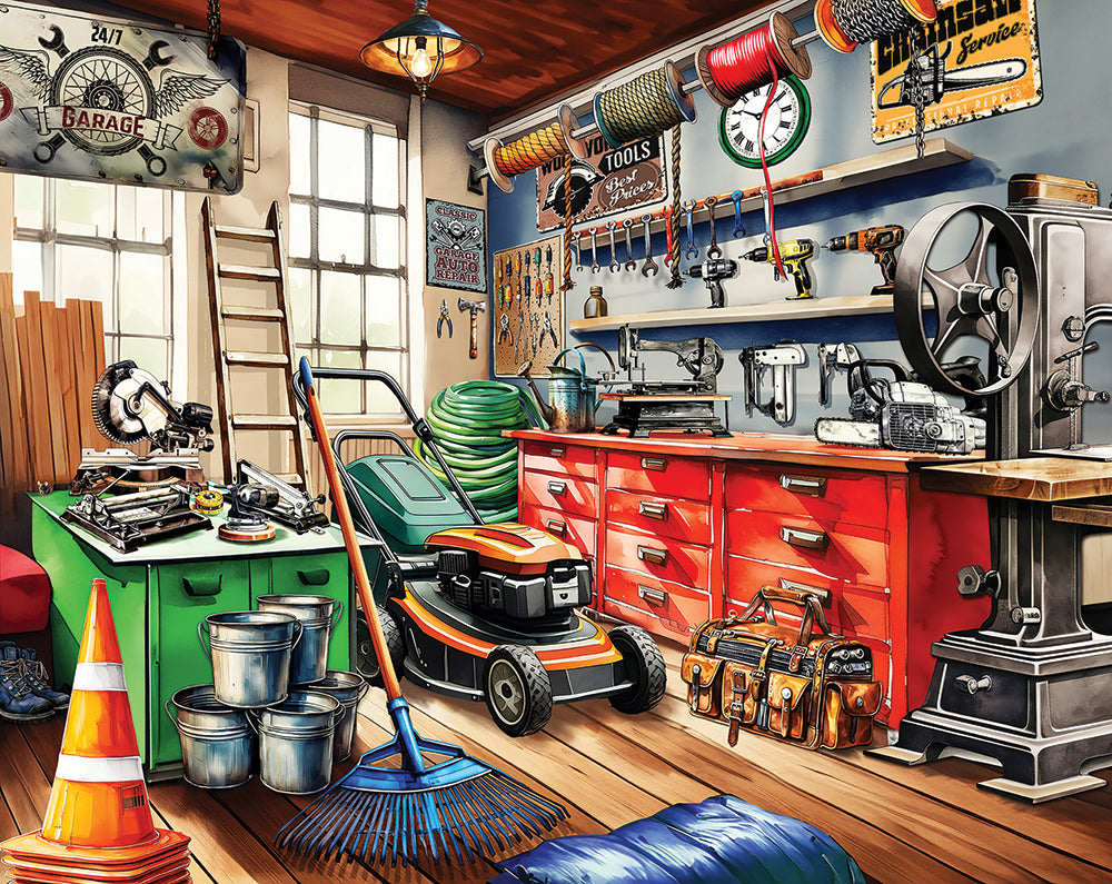 Tool Man's Garage Jigsaw Puzzle