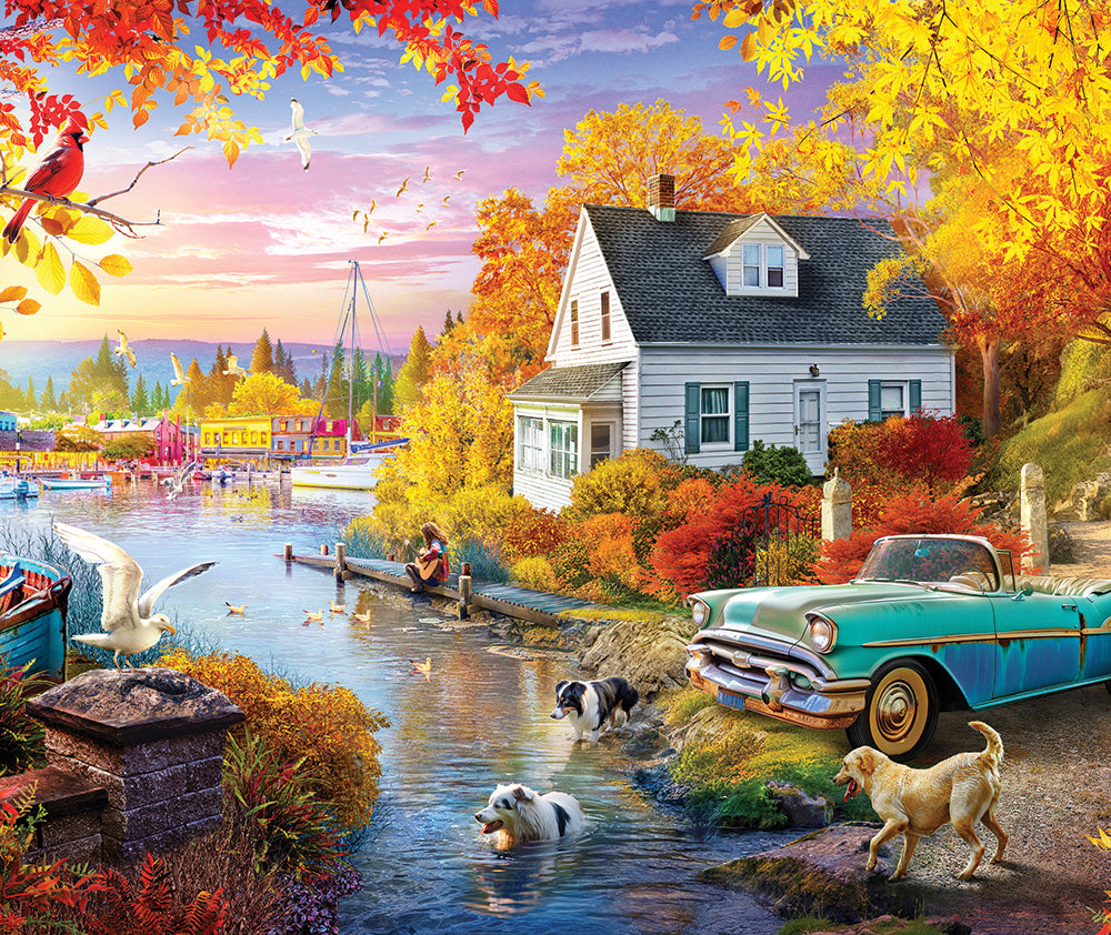 Lakeside Fall Retreat Jigsaw Puzzle