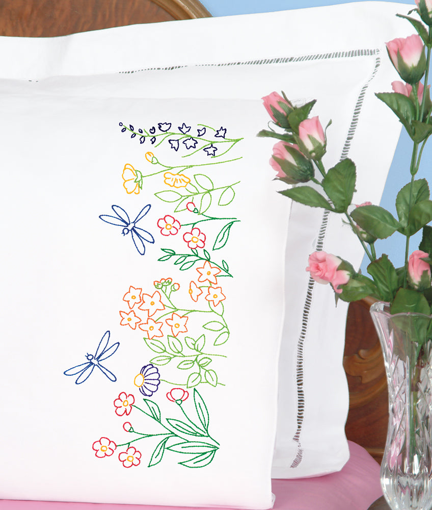 Dragonflies & Flowers Pillowcases