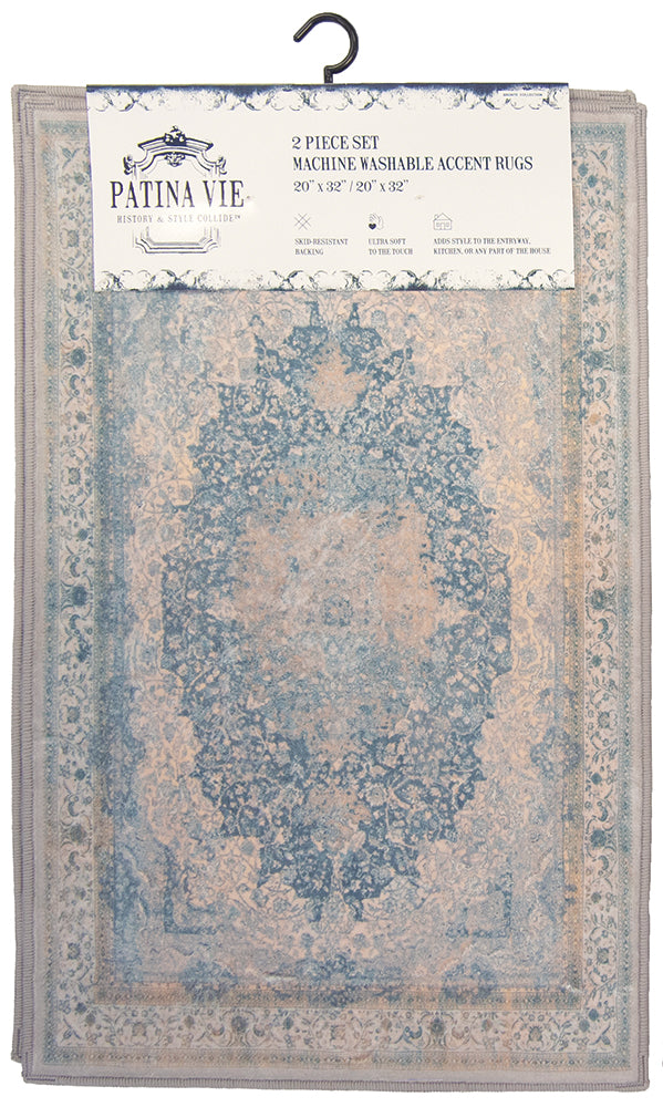 Bronte Printed Washable Rug Set