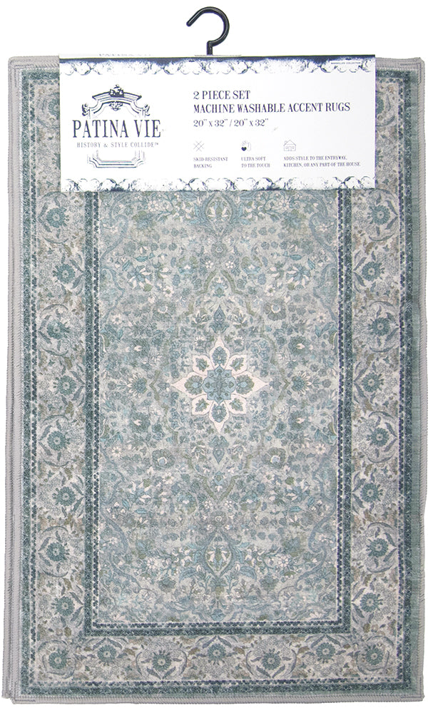 Marseilles Printed Washable Rug Set
