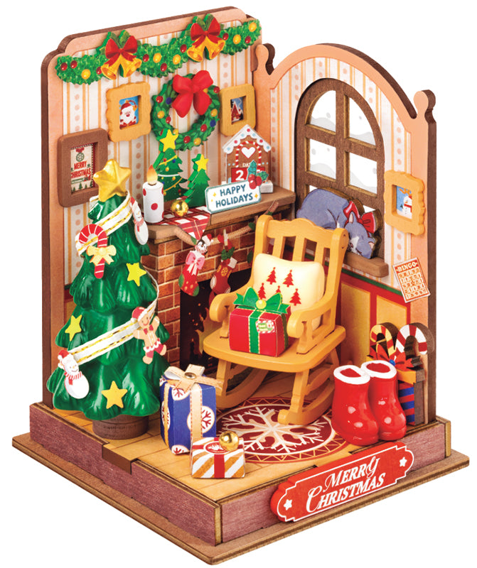 Christmas Fireplace Wood Model Kit