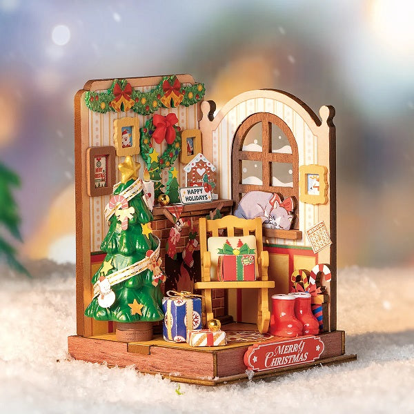 Christmas Fireplace Wood Model Kit