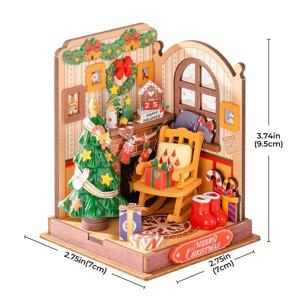 Christmas Fireplace Wood Model Kit
