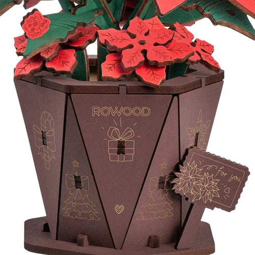 Poinsettia Wood Model Kit