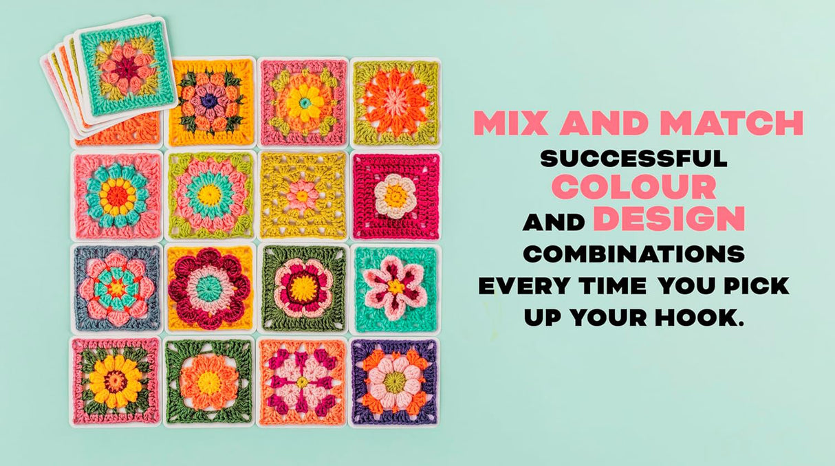 Granny Squares Flower Cards Deck