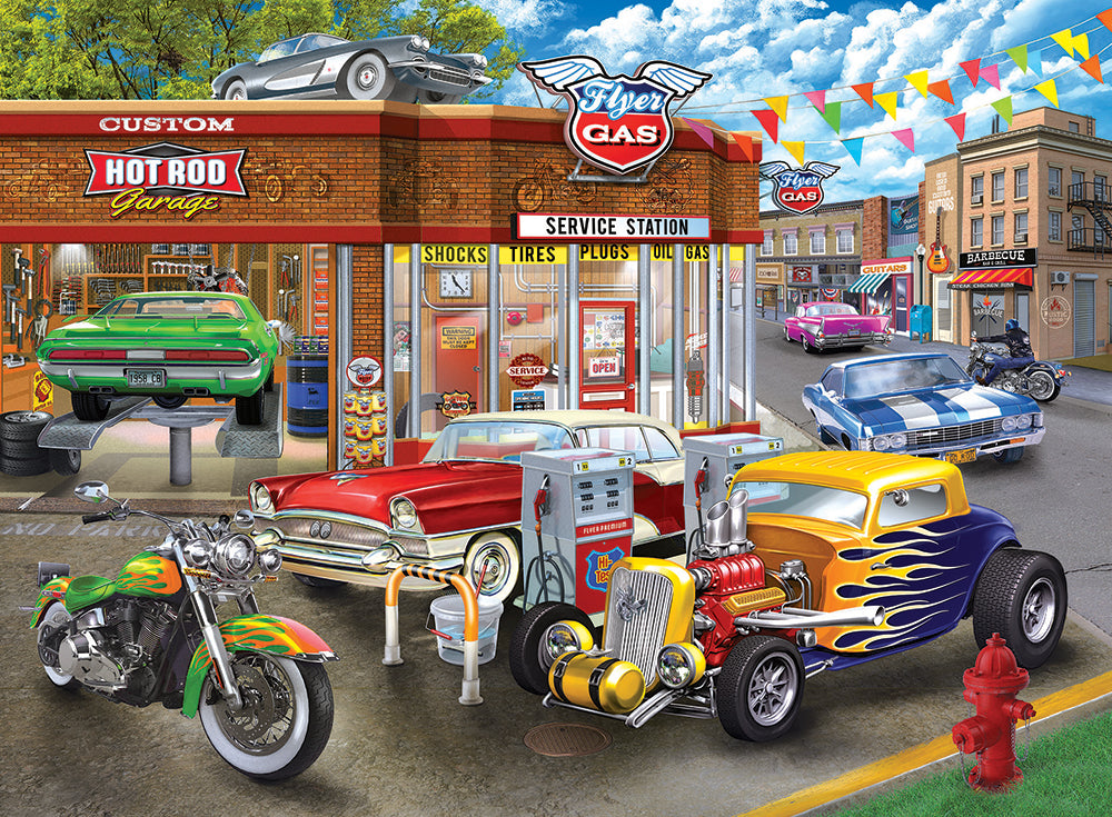 Hot Rod Garage Jigsaw Puzzle