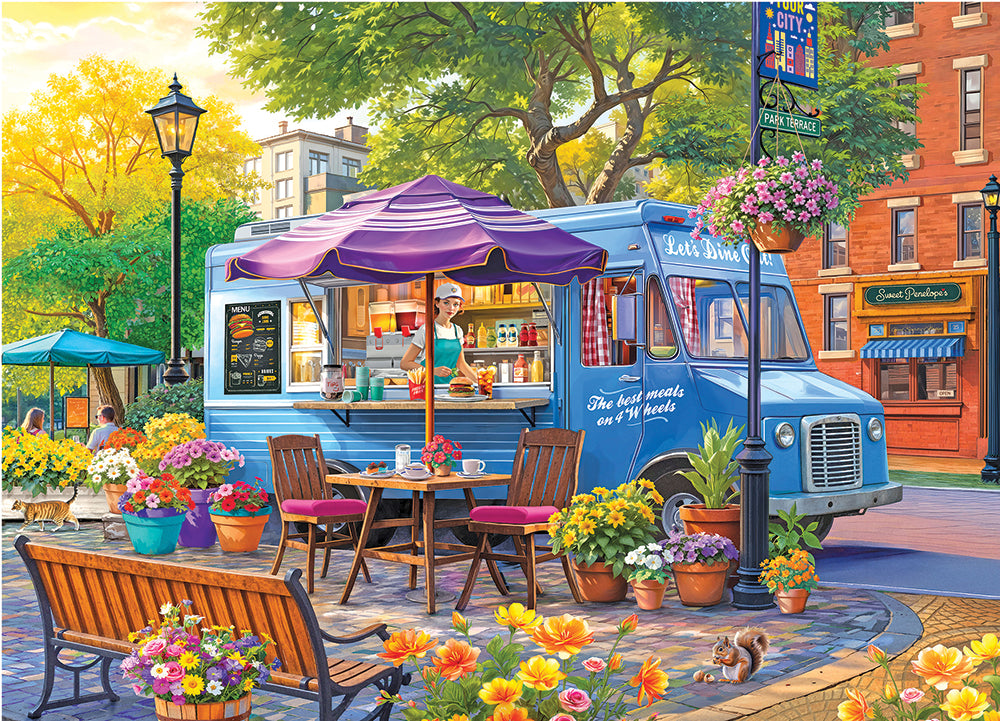 Puzzle de camions-restaurants de la ville
