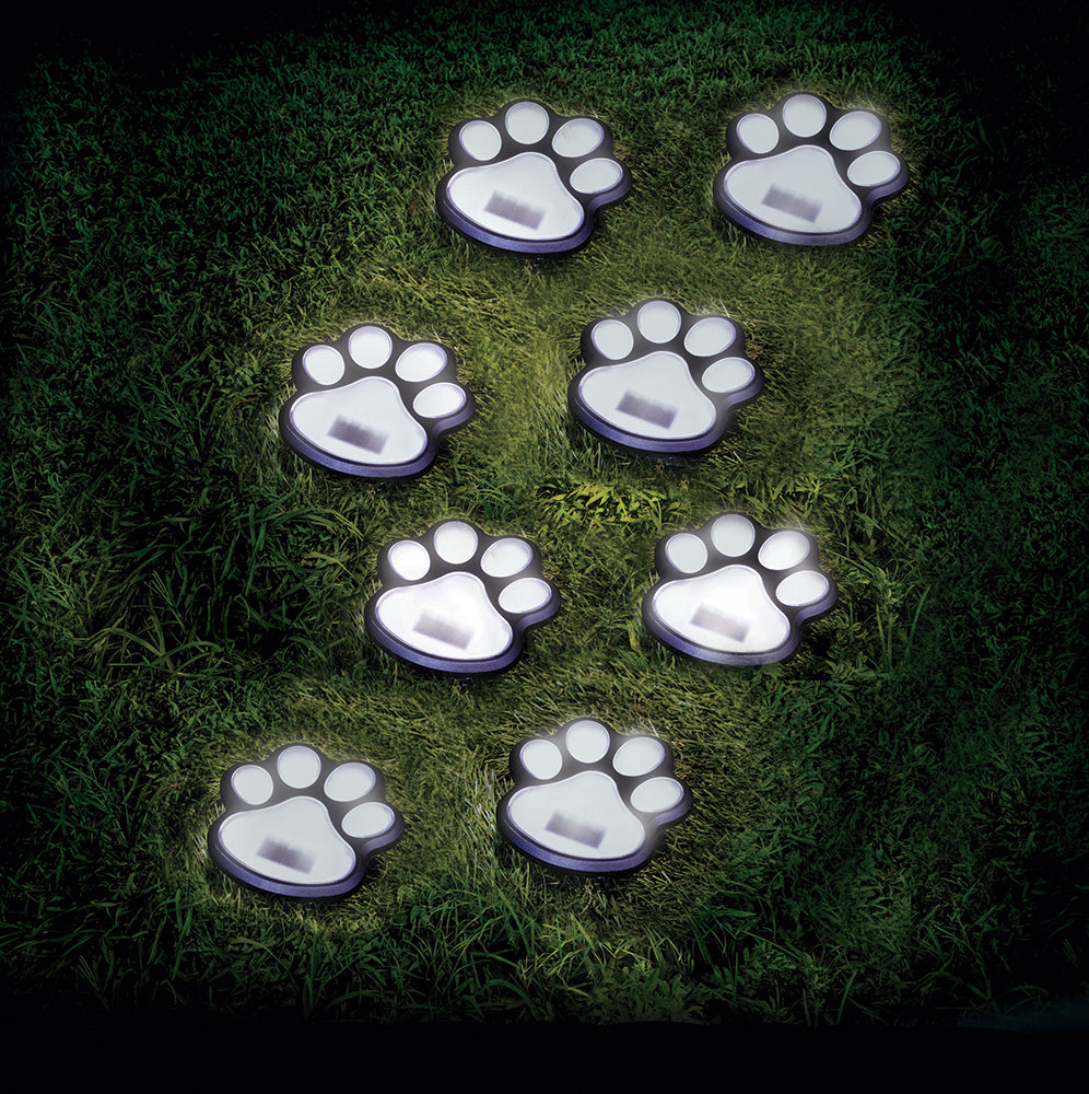 Solar Paw Print Pathway Lights
