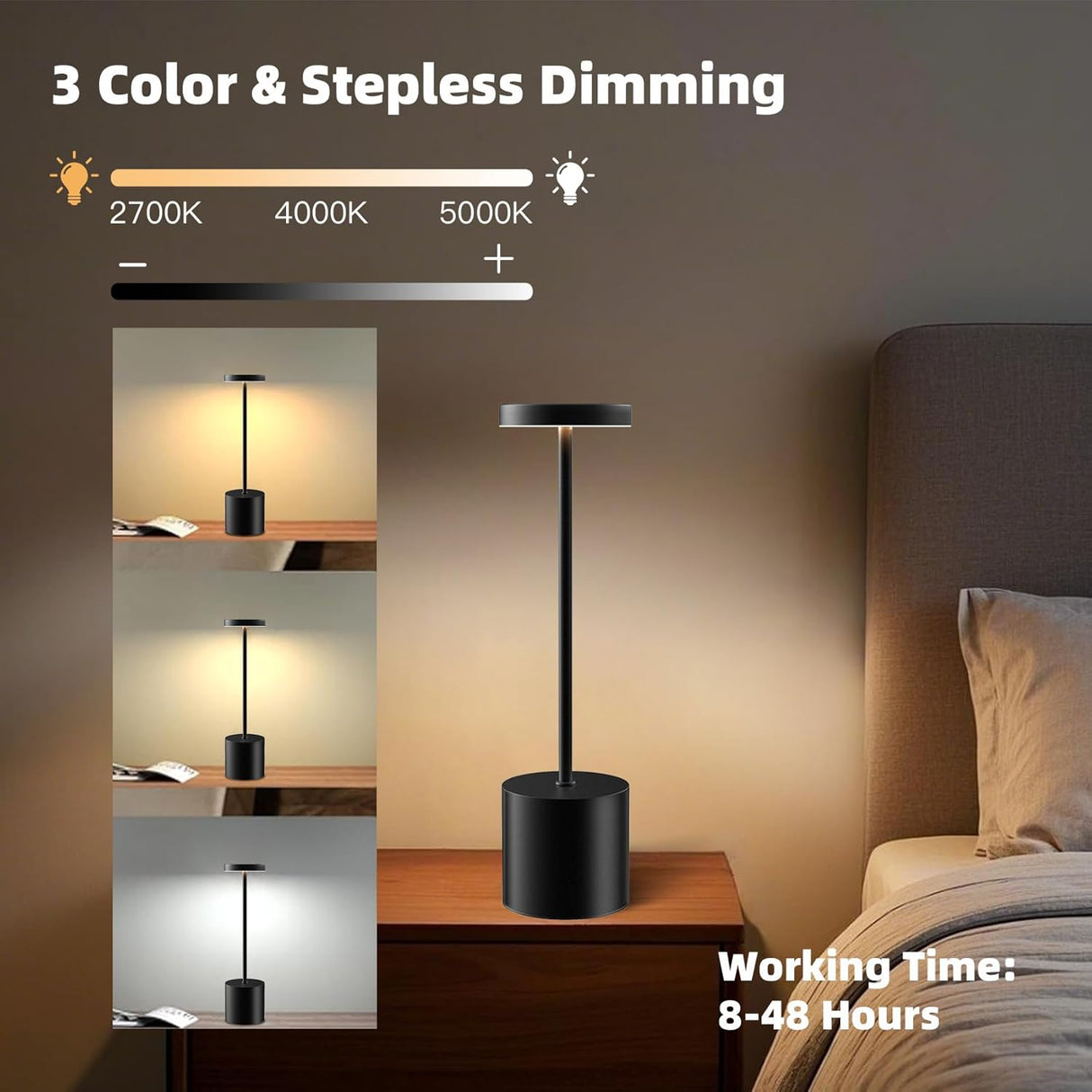Sensor Brite Cordless LED Table Lamp