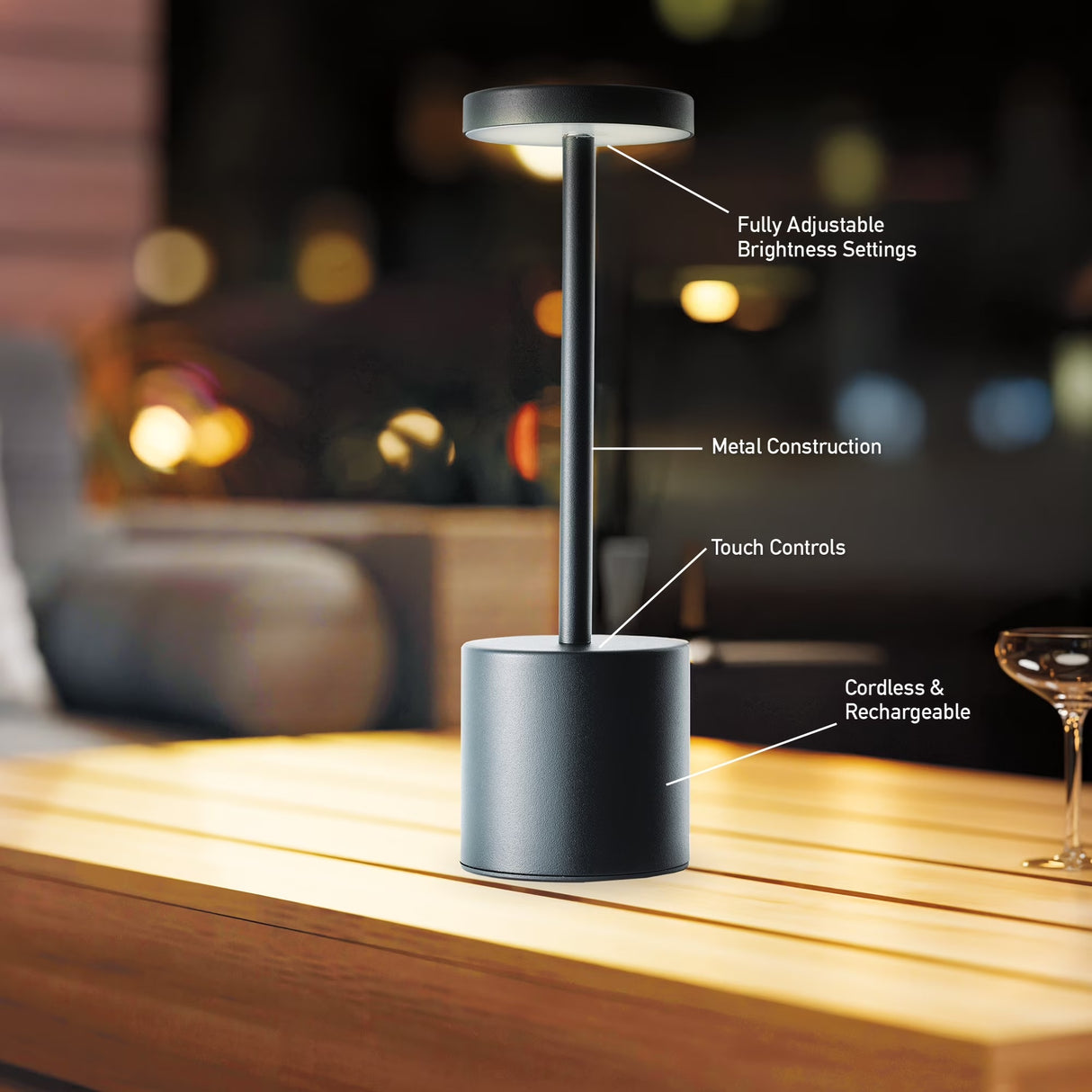 Sensor Brite Cordless LED Table Lamp