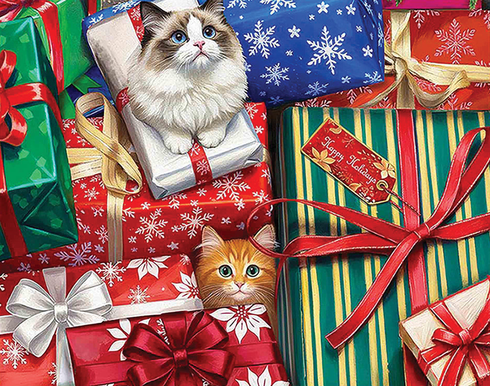 Sneaky Christmas Cats Jigsaw Puzzle