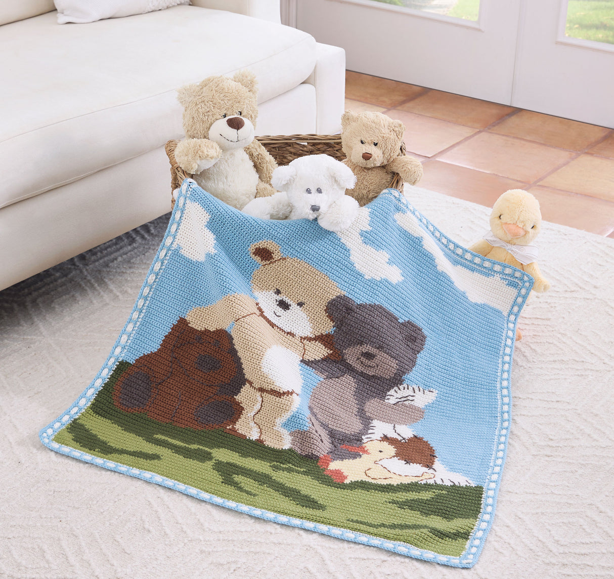 Bear Buddies Baby Blanket