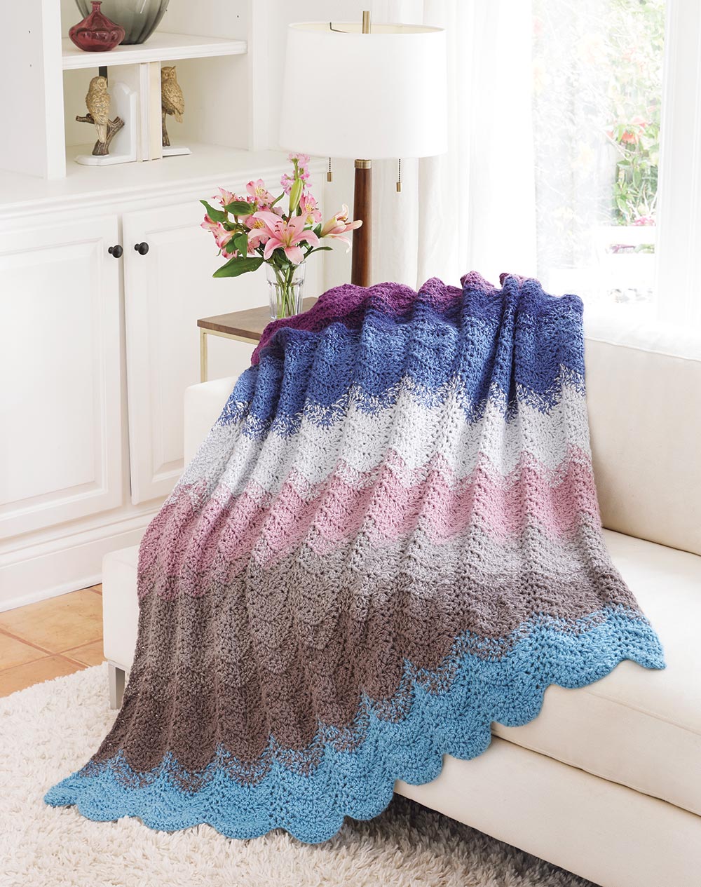 Crocheted Waves Afghan