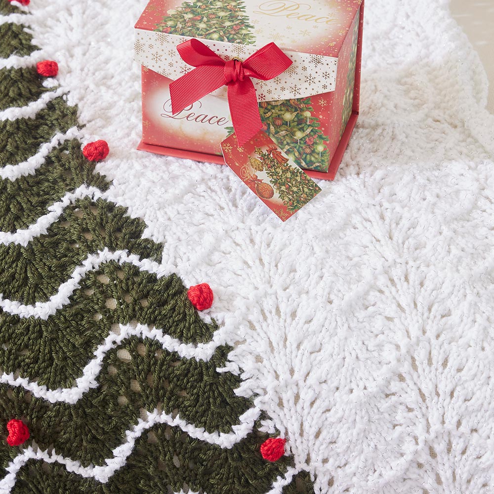 Snowy Branches Afghan