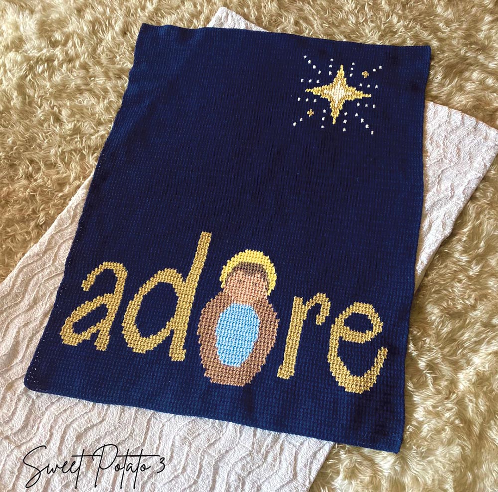 Adore Christmas Crochet Blanket