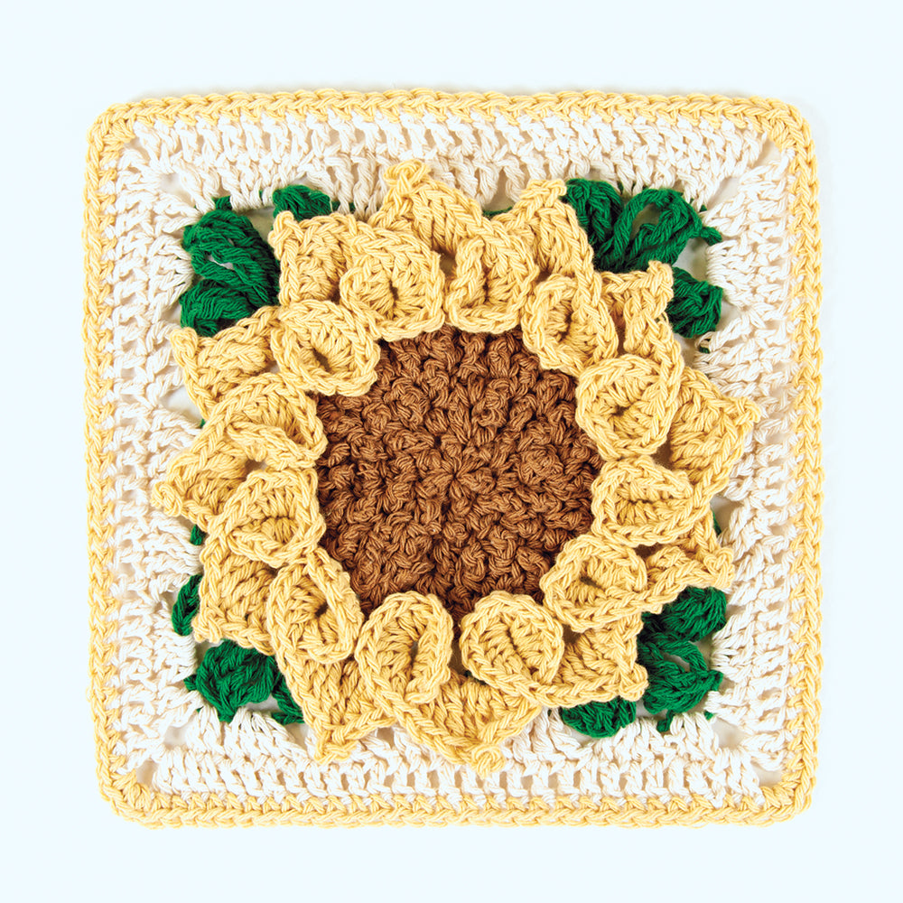 Sunflower Granny Square Trivet