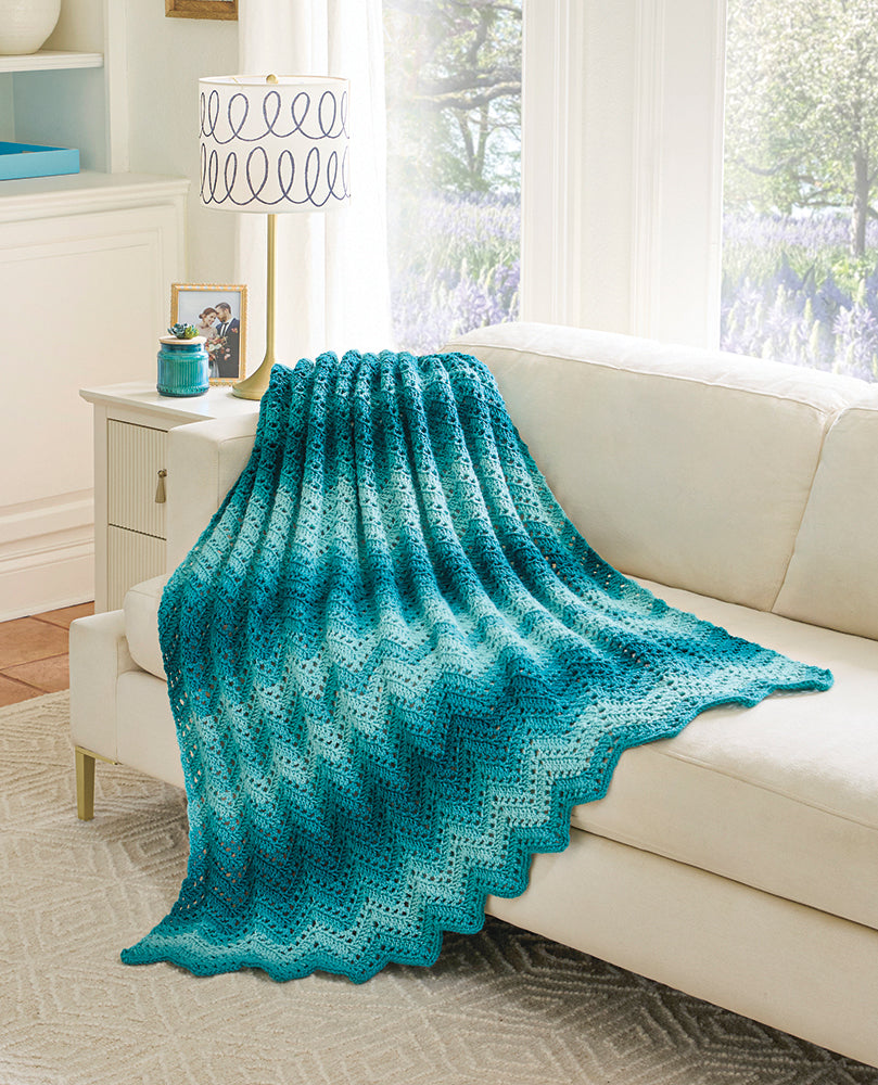 Ombre Chevron Throw
