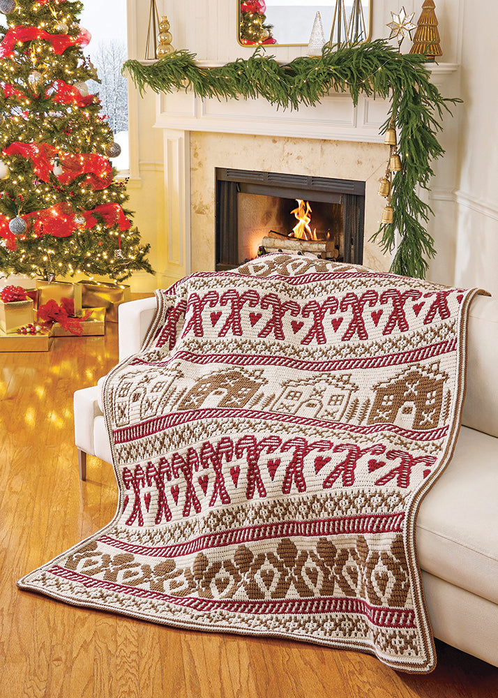 Gingerbread Mosaic Blanket