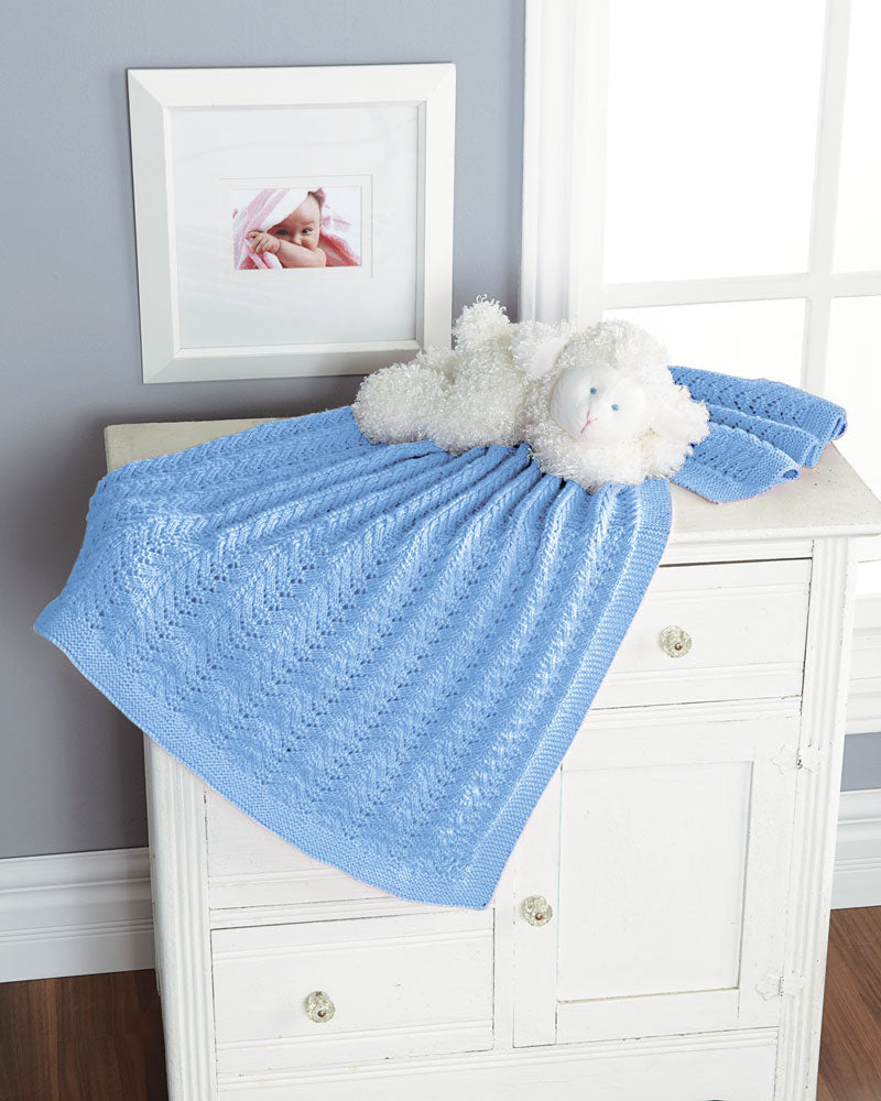 Lace Chevron Baby Blanket