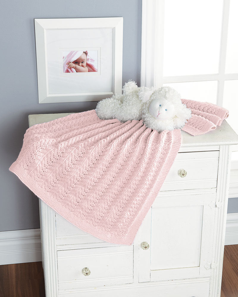 Lace Chevron Baby Blanket
