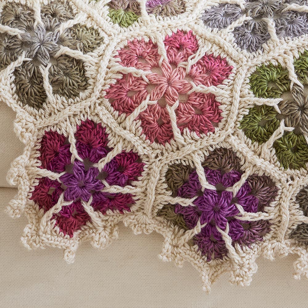 Modern Blanket of Flowers Afghan