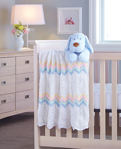 Rippled Blocks Baby Blanket