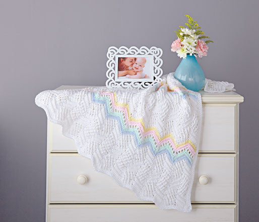 Rippled Blocks Baby Blanket