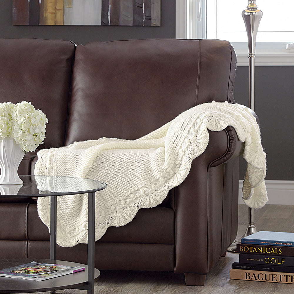 Scalloped Aran Throw