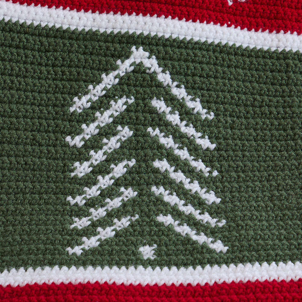 Meowy Christmas Crochet Blanket