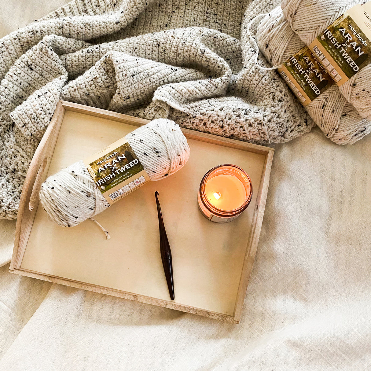 Mary Maxim Aran Irish Tweed Yarn