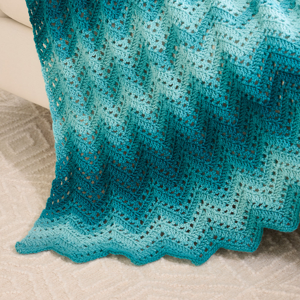 Ombre Chevron Throw