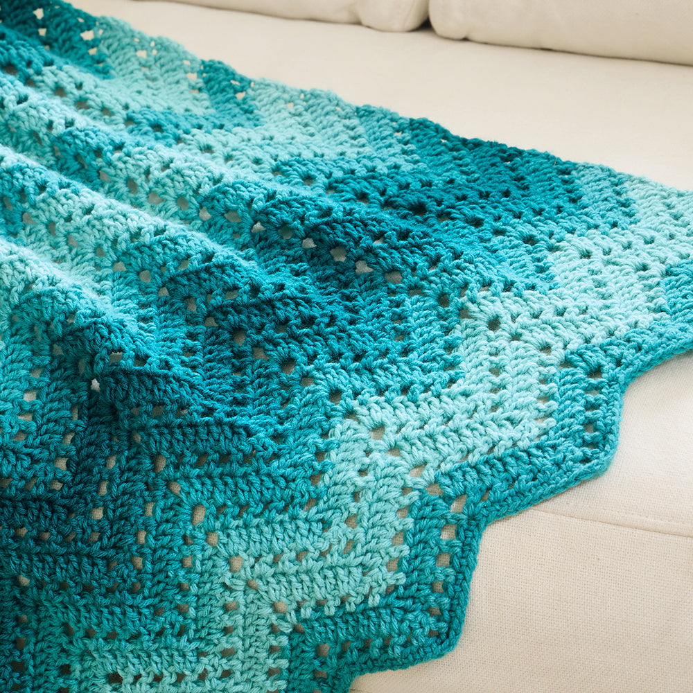 Ombre Chevron Throw