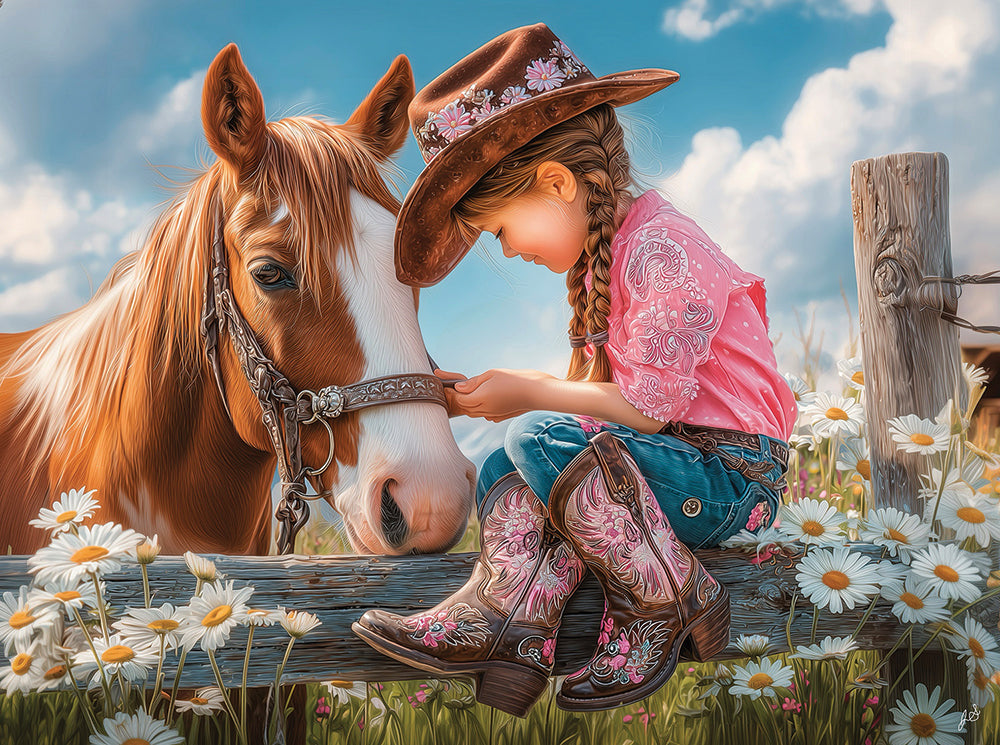 A Cowgirl's Best Friend Jigsaw Puzzle