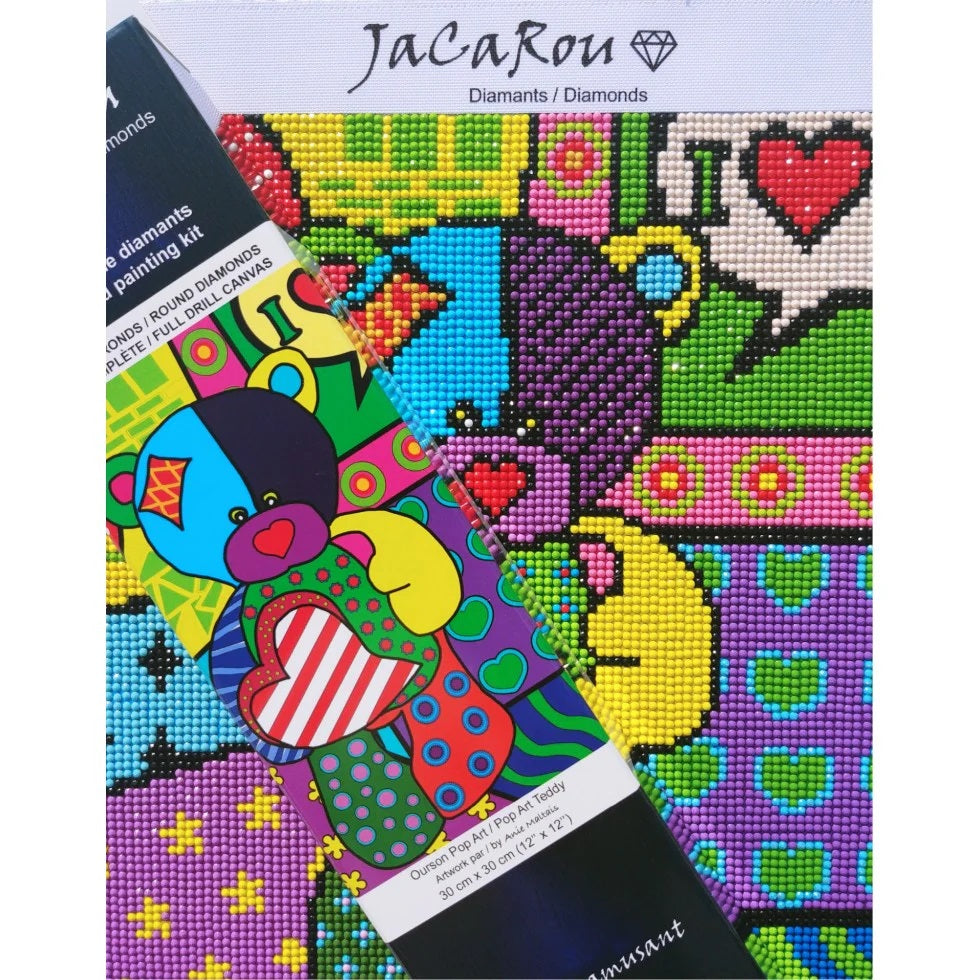 Pop Art Teddy Diamond Art Kit