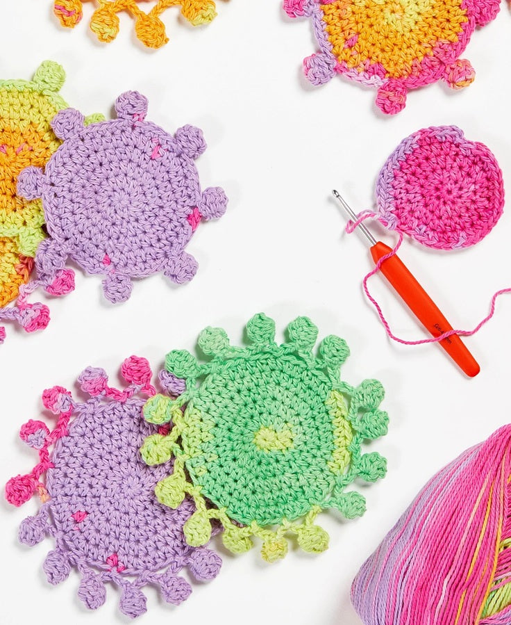 Free Popcorn Coasters Crochet Pattern