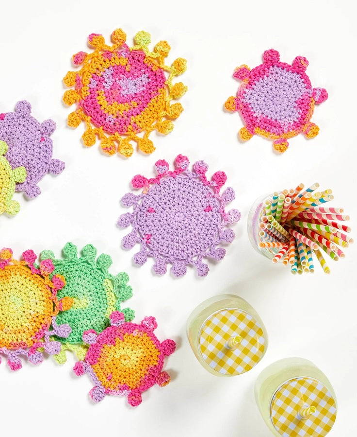 Free Popcorn Coasters Crochet Pattern
