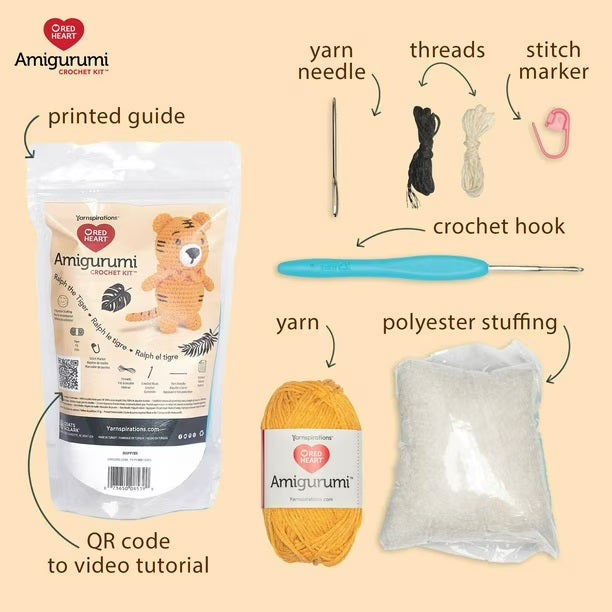 Ralph the Tiger Amigurumi Kit