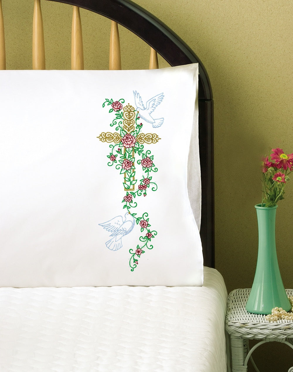 Rose Cross Pillowcases