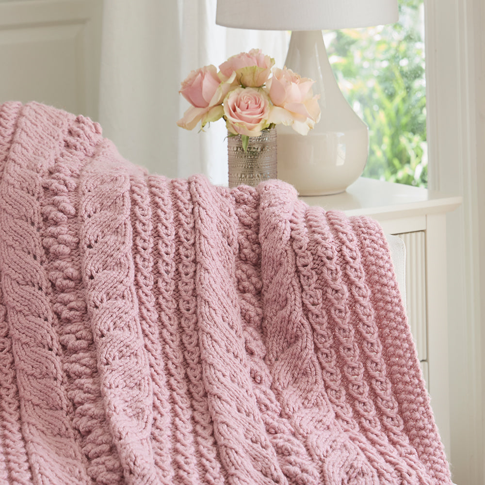Rosebud Eyelet Blanket