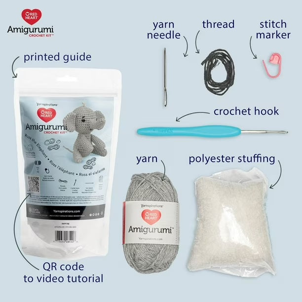 Ross the Elephant Amigurumi Kit