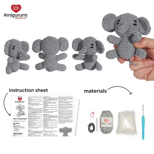 Ross the Elephant Amigurumi Kit