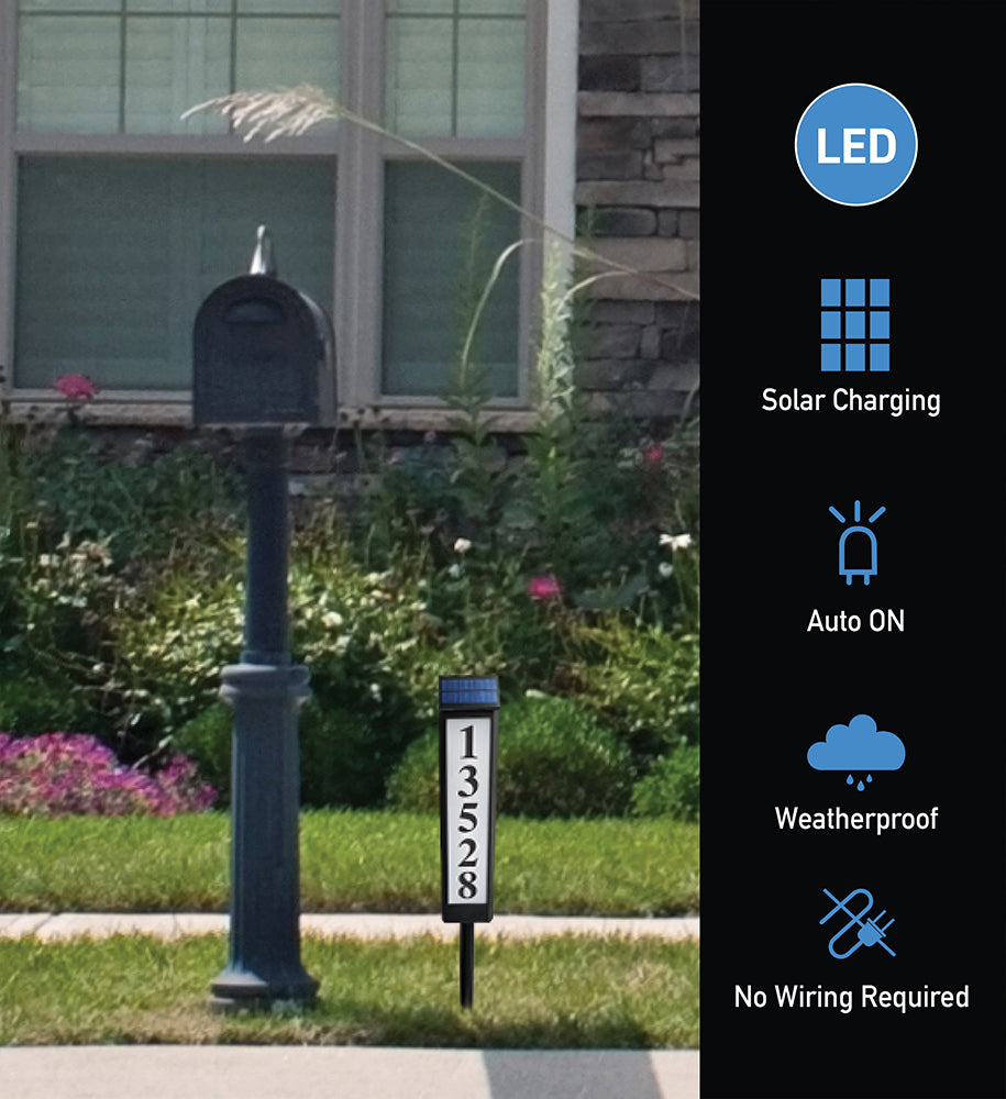SensorBrite Solar Address Sign