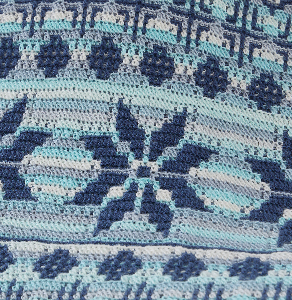 Snowscape Overlay Mosaic Blanket