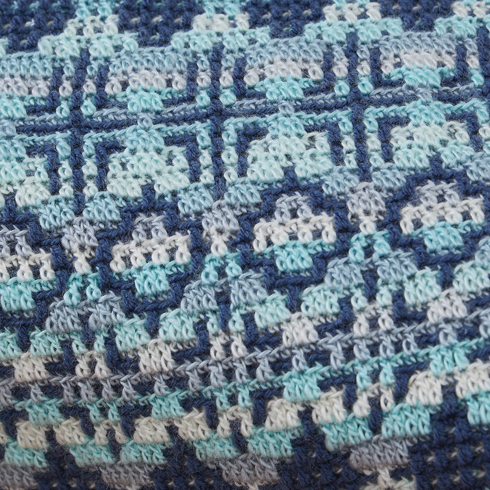 Snowscape Overlay Mosaic Blanket