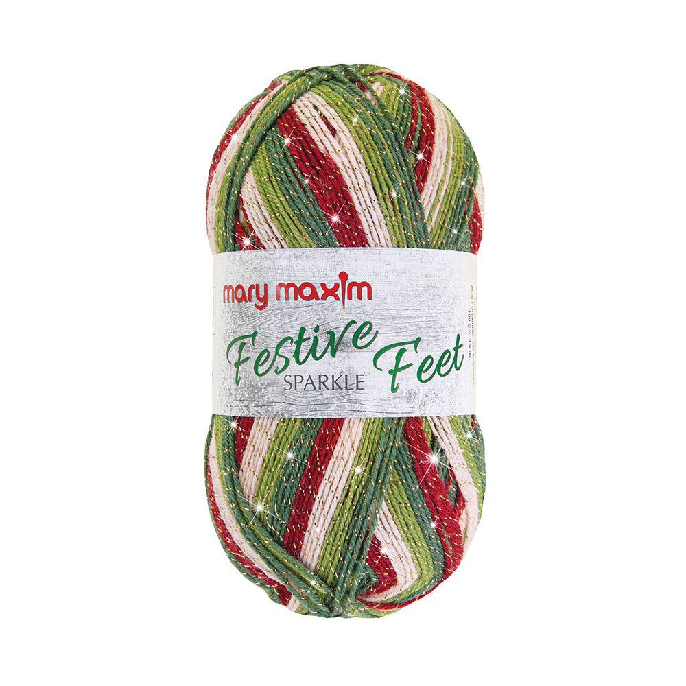 Fil à chaussettes pour pieds festifs Mary Maxim