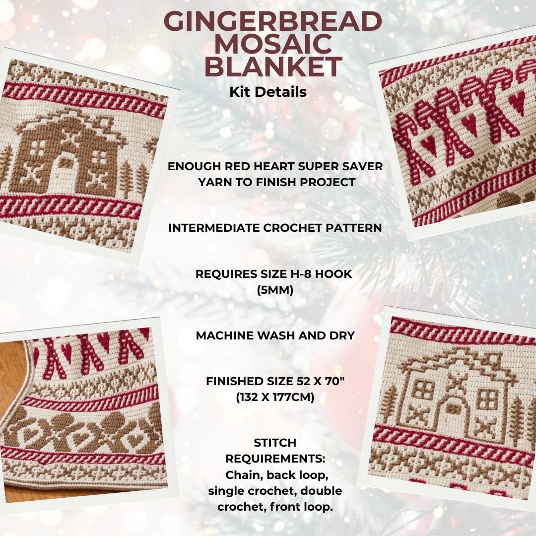 Gingerbread Mosaic Blanket