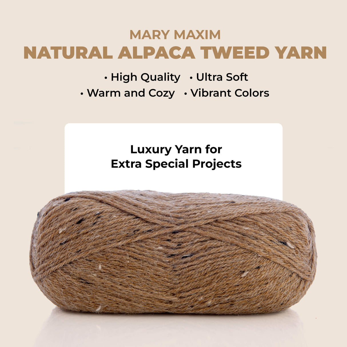 Mary Maxim Natural Alpaca Tweed